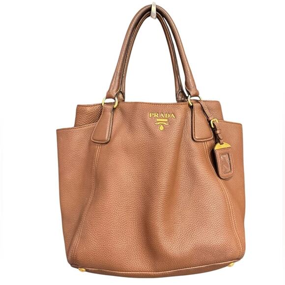 Prada Vitello Daino Side Pocket Convertible Large Tote Brown leather - Picture 16 of 16